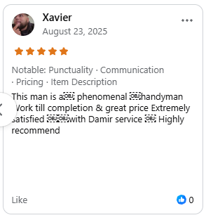 Facebook review screenshot from Xavier